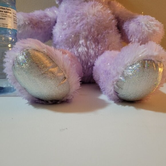 Build a Bear Plush Purple Sparkle Bear - Picture 4 of 5